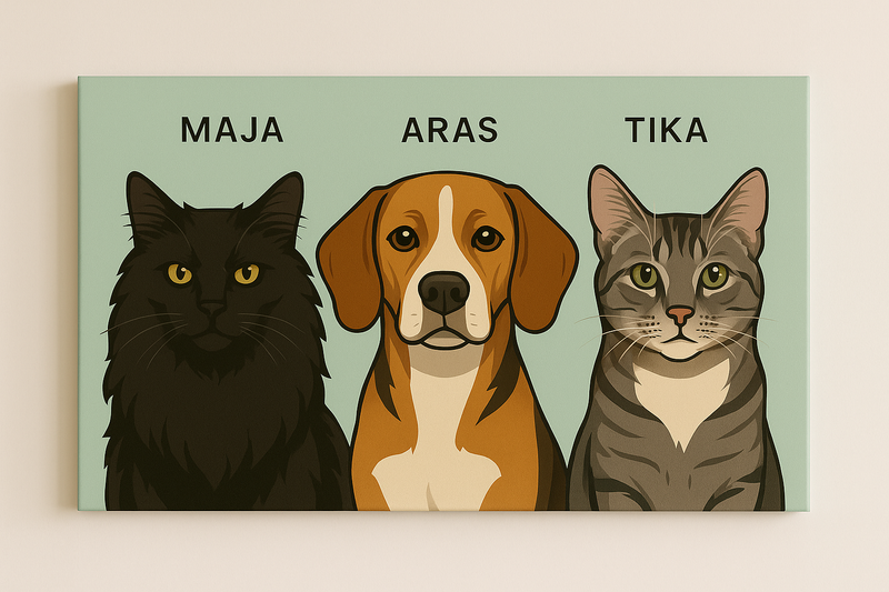 Dovana gyvūnų mylėtojui - meno kūrinys